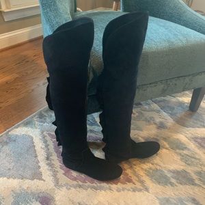 Black Suede Marc Jacobs OTK Boots, EUC, Size 7.5